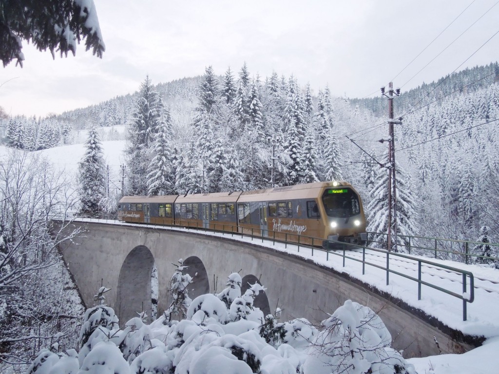 Pressefoto Mariazeller Advent Mariazellerbahn Himmelstreppe im Winter © NÖVOG/Heussler