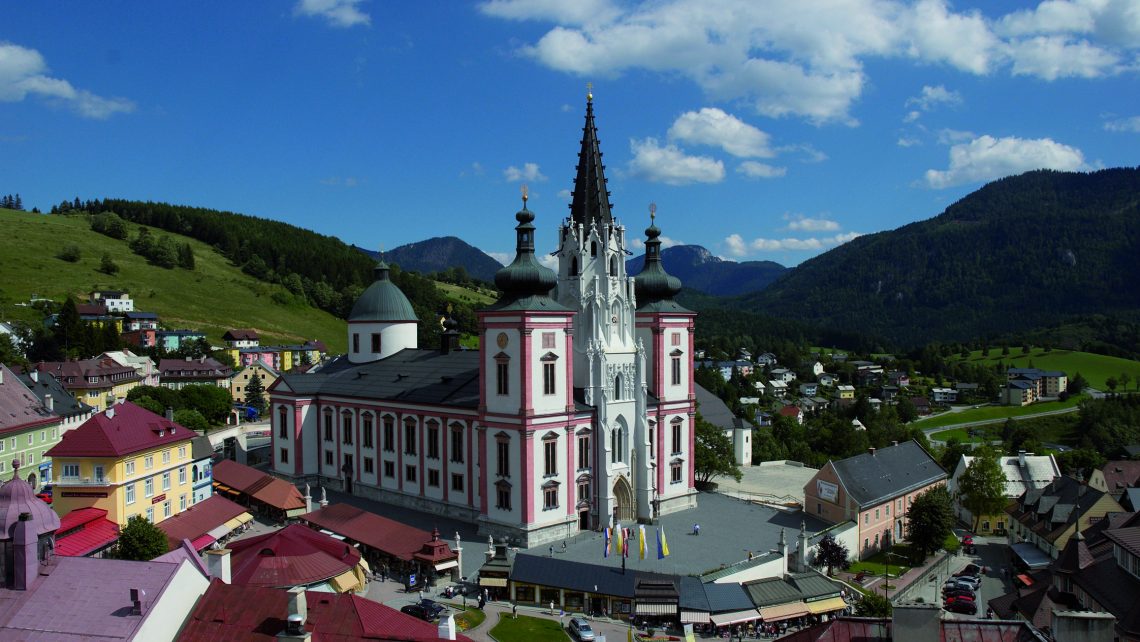 PR Bild Basilika Mariazell Kranaufnahme © Foto Kuss