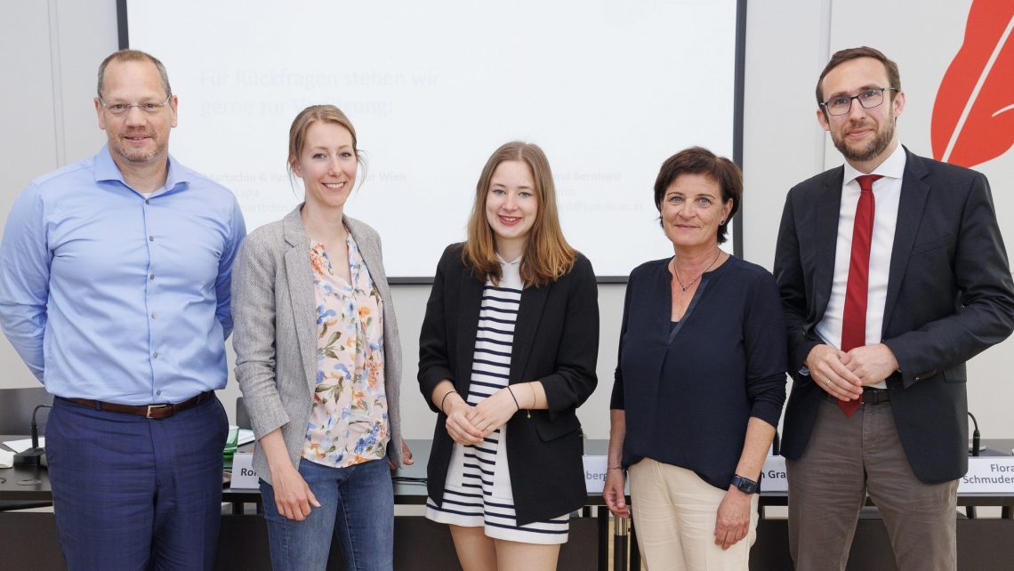 V.l.n.r.: Doug Lemov, Sophie Blohberger, Flora Schmudermayer, Judith Grafinger, Roland Bernhard © Roland Rudolph